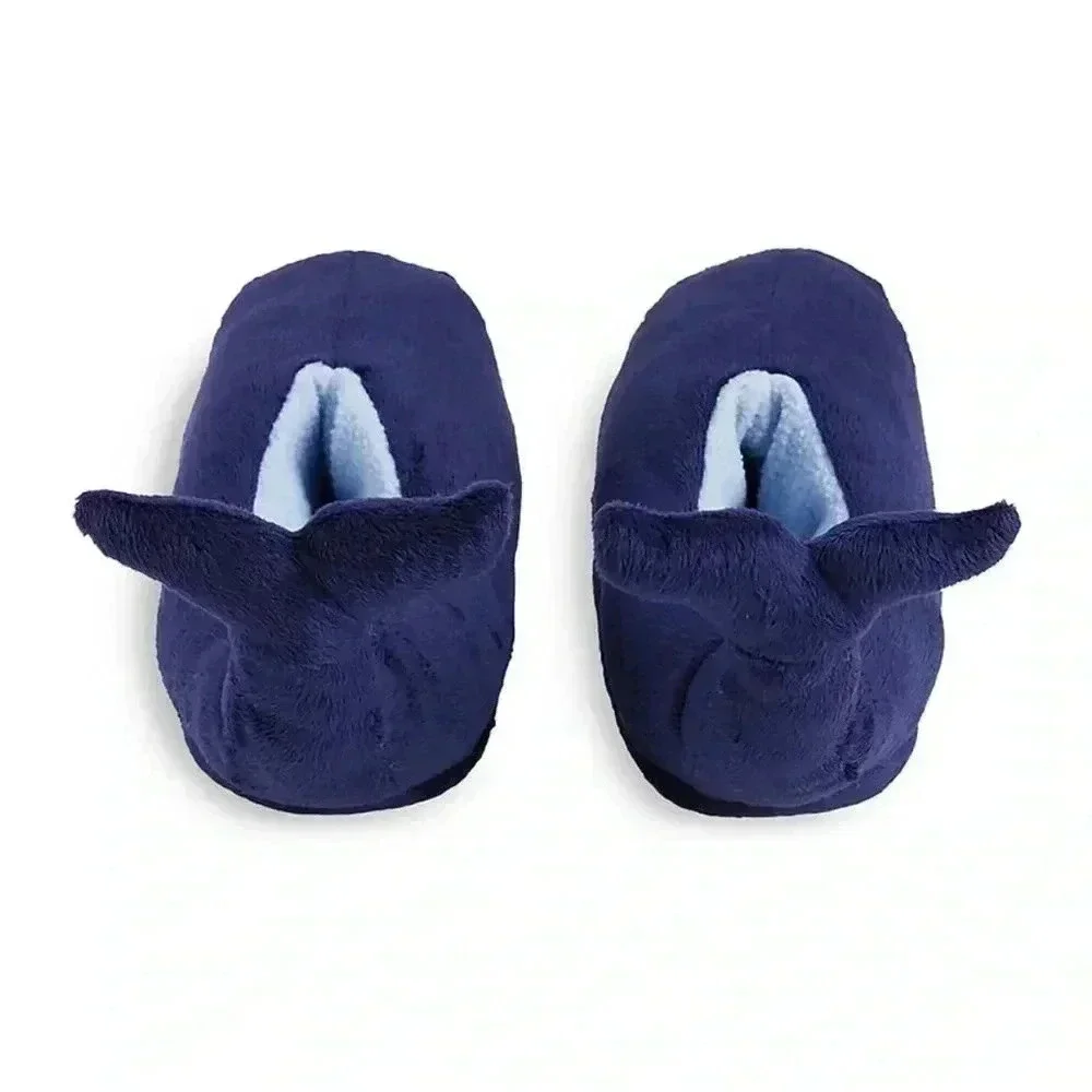 NWT Vineyard Vines Designer Kid’s Plush Blue Whale 🐳 House Slippers/Shoe